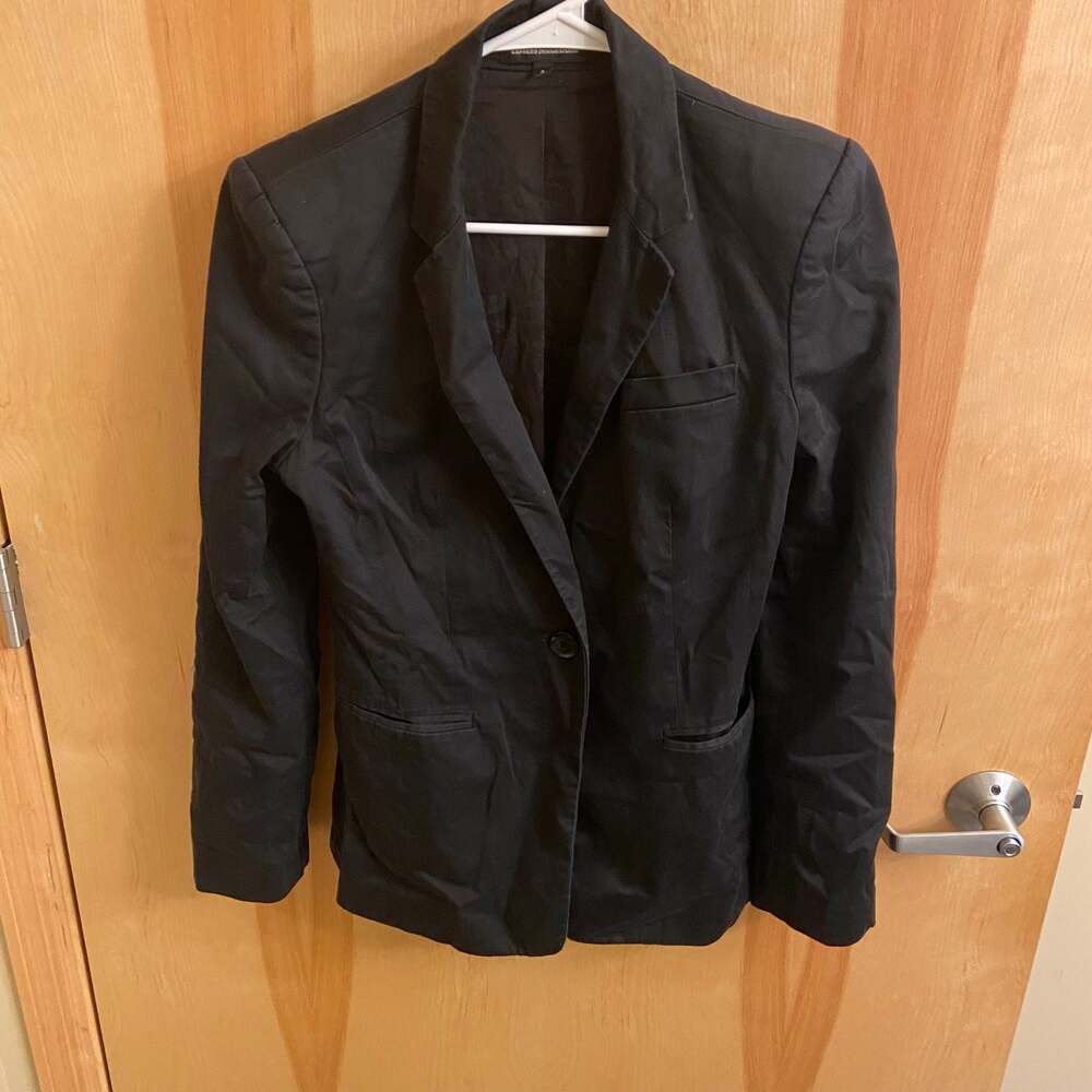 Express Design Studio Black Single Button Blazer, Sz 8
